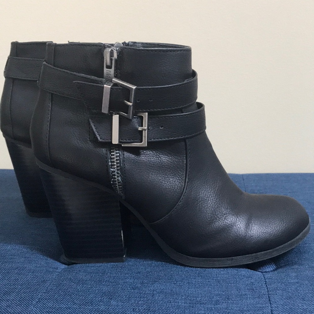 Kenneth Cole Black Heel Booties